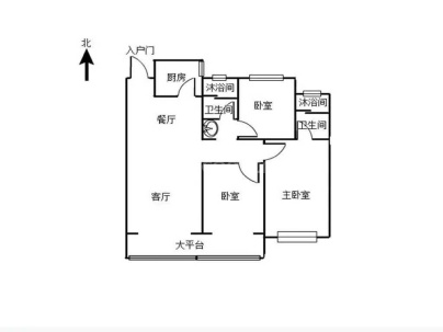 雅居乐国际花园 3室 2厅 120平米