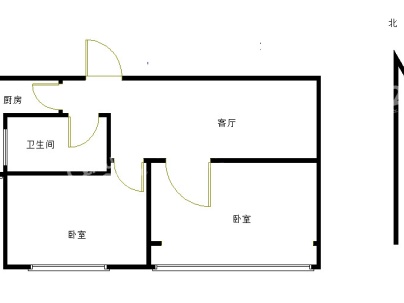 青岛花园 1室 2厅 77平米
