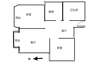 锦绣家园(清凉寺) 2室 2厅 95平米