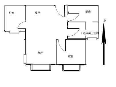 天成家园 2室 2厅 95平米