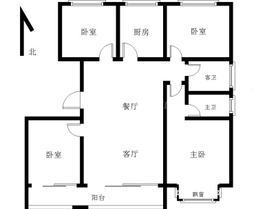 润泓中堂(洋房) 3室 2厅 134.88平米