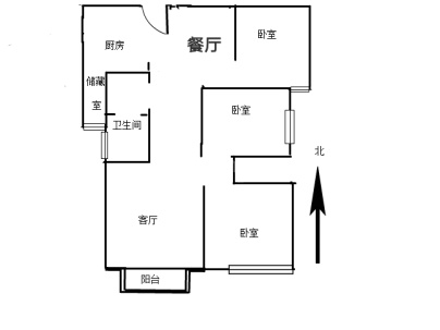 西韵嘉园 3室 2厅 113平米