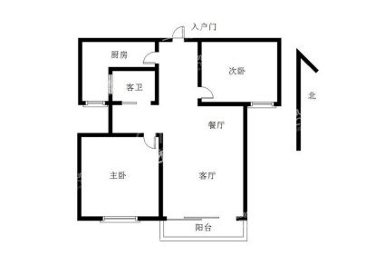 应天国际广场(住宅) 2室 1厅 90平米