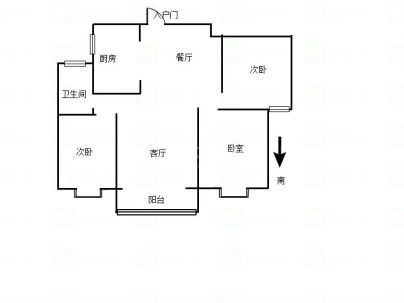 中梁荣华城(二期高层) 3室 2厅 100平米