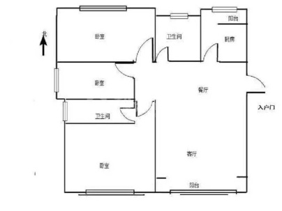 南湖公馆(高层) 3室 2厅 126.15平米