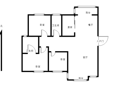 应天世纪园 3室 2厅 140平米