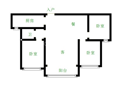九州唐樾 3室 2厅 119平米