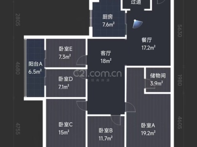 金宇大厦 3室 2厅 164.45平米