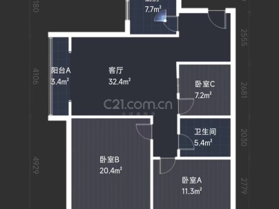 金宇大厦 3室 1厅 123平米