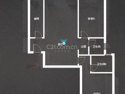 蓝天豪庭 2室 2厅 115平米