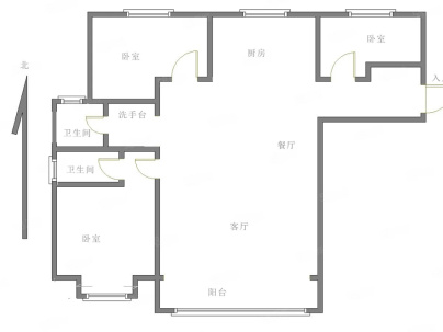 中垠悦城 3室 2厅 128.24平米