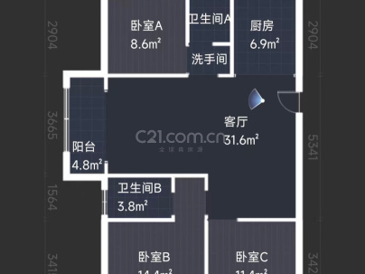 中垠悦城 3室 2厅 129平米