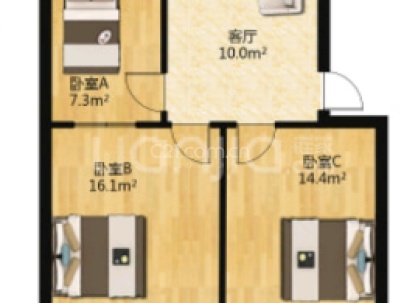 济宁市第二人民医院家属院 3室 1厅 69.3平米