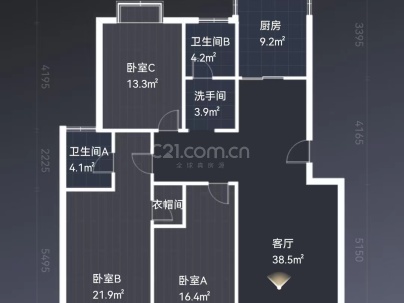 杨柳国际新城I区 3室 2厅 143平米