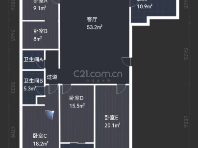翠都国际城 5室 2厅 191.7平米