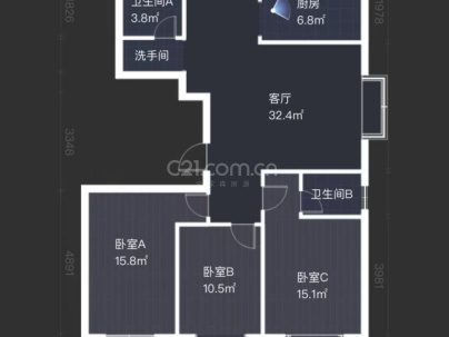 贵和苑 3室 1厅 134.5平米