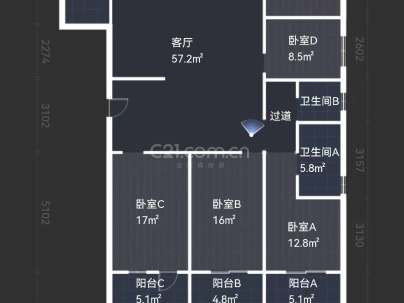 翠都国际城 5室 2厅 190平米