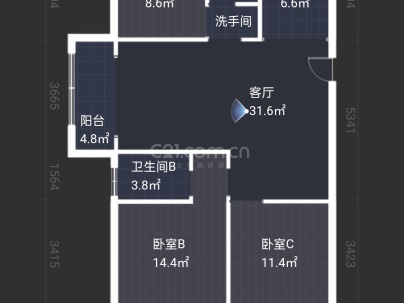 中垠悦城 3室 2厅 129平米