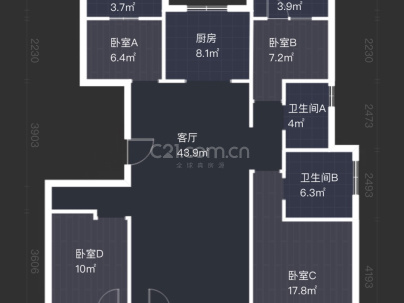 中南珑悦 4室 2厅 142平米