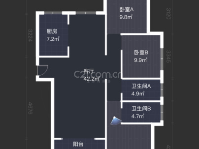 菱花富贵园 3室 2厅 139.9平米
