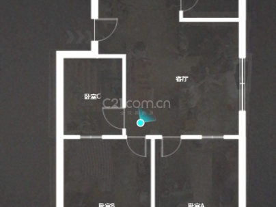 济宁建筑公司宿舍 3室 2厅 89.96平米