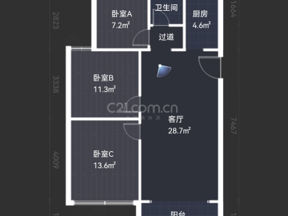 济宁孝养城 3室 2厅 106.5平米