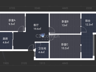 杨柳国际新城E区 2室 2厅 85平米