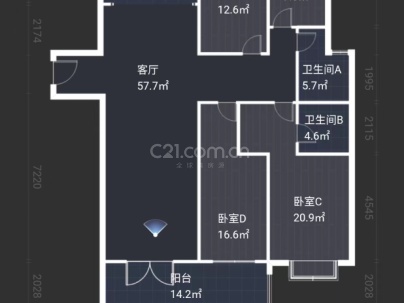 华城宏河美地 3室 2厅 193平米