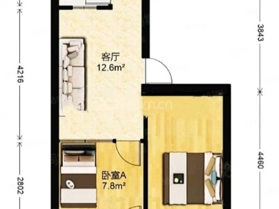 铁塔寺小区 2室 1厅 55平米