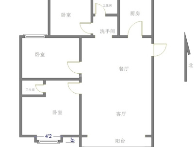 中垠悦城三期 3室 2厅 122平米