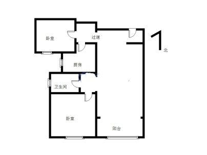 蓝天豪庭 2室 2厅 98平米