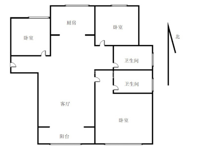 中垠悦城三期 3室 2厅 118平米
