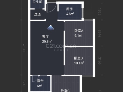 济宁孝养城 3室 1厅 100.72平米