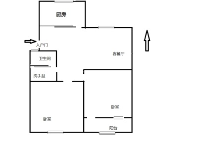 雅居小区 2室 1厅 71.45平米