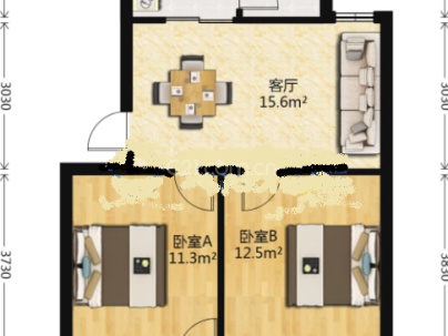 高新区东闸居委宿舍 2室 1厅 70平米