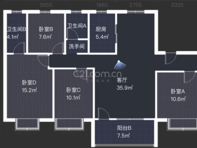 济州印象 3室 2厅 143平米