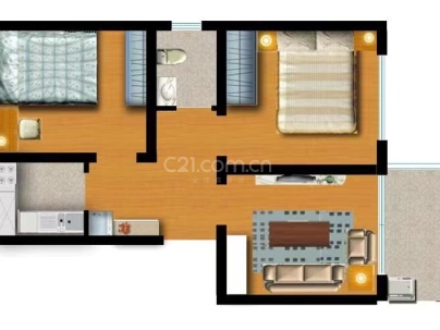 鸿福小区 2室 2厅 49.16平米