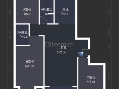 中垠悦城三期 3室 2厅 134平米
