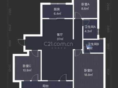 中海城 3室 2厅 130平米