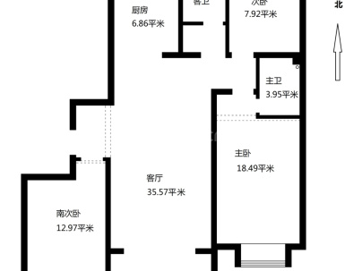 中垠悦城三期 3室 2厅 133平米