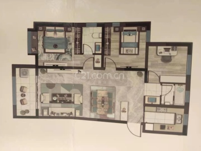 中垠悦城三期 3室 2厅 121.3平米