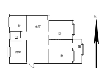 百货站宿舍（兖州） 3室 1厅 100平米