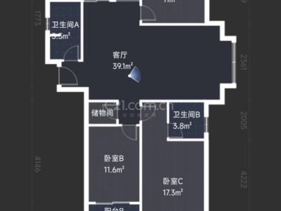 鸿顺观邸 3室 2厅 141平米