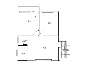 龙行小区 2室 1厅 60平米