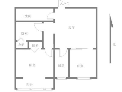 杨柳国际新城公寓 3室 1厅 89平米
