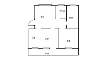 肖家园小区 3室 1厅 97平米