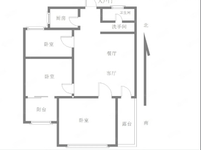 九巨龙红玺台 3室 1厅 90.63平米