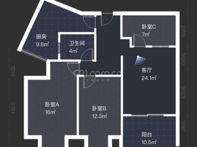 永泰新景湾 2室 2厅 108.9平米