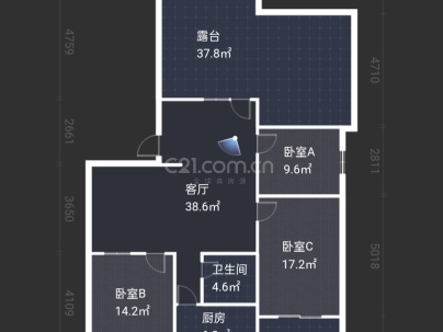 鲁兴花园 3室 2厅 128平米