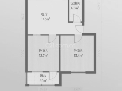 监狱宿舍 3室 1厅 91.32平米